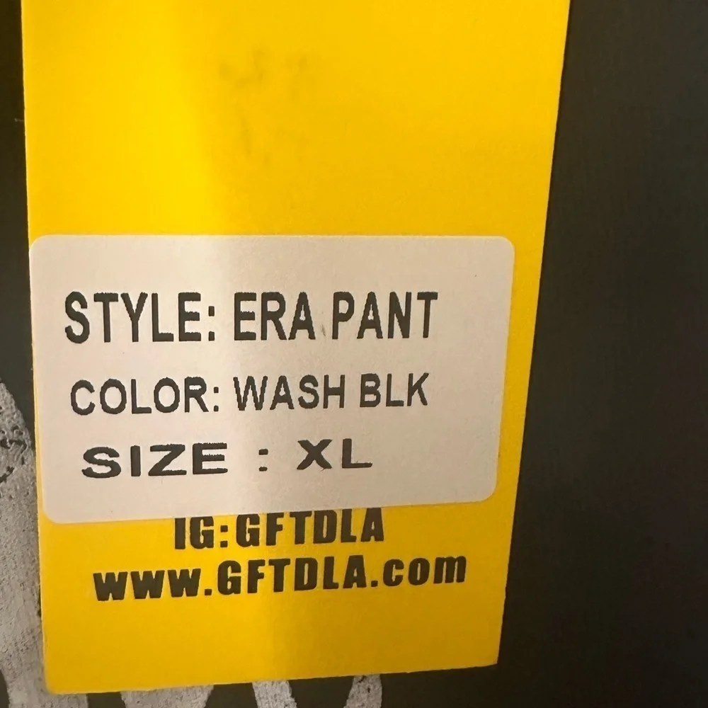 GFTD LA STACKED SWEATPANTS WASH BLACK- ERA PANT NWT